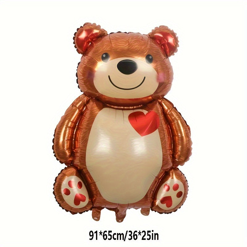 Little Bear Balloon Aluminum Film Balloon Party Decoration Sitting Bear Ball