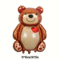 Little Bear Balloon Aluminum Film Balloon Party Decoration Sitting Bear Ball