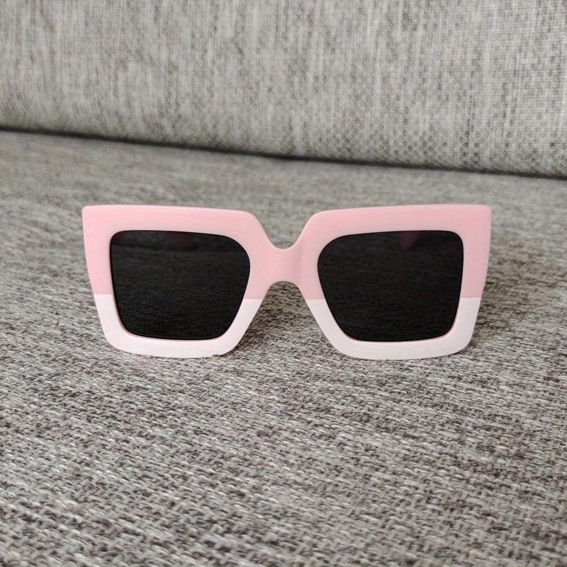 Leopard Print Frame Sun Protection Sunglasses for Teens