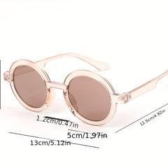 Kids UV Protection Round Frame Dual Gradient Sunglasses