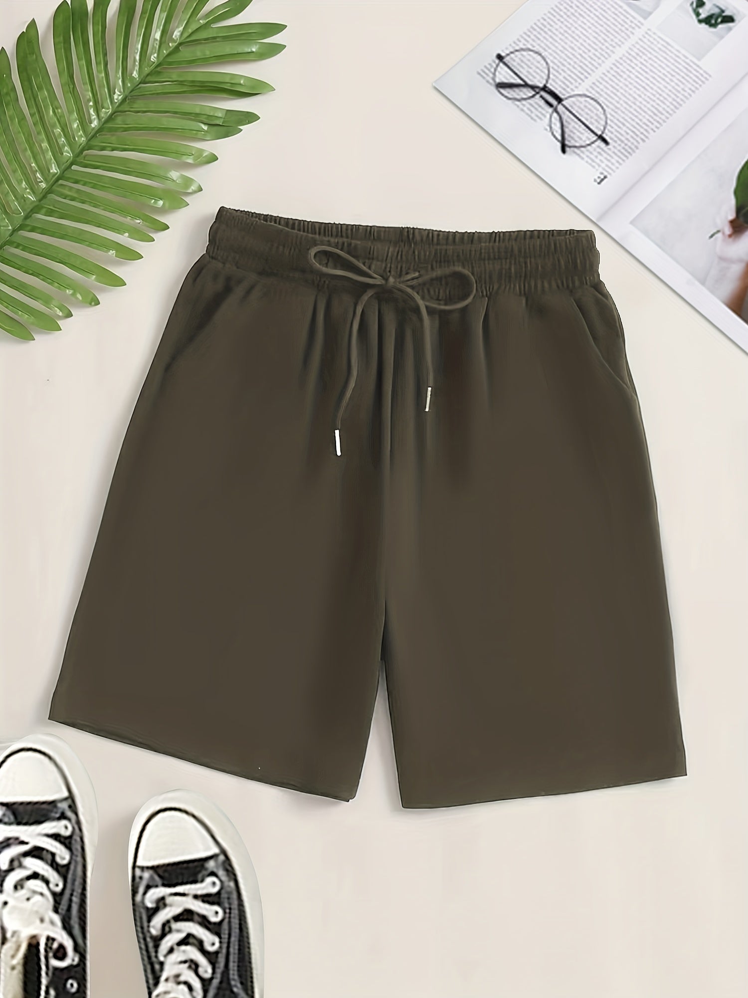  Casual Drawstring Shorts with Pockets