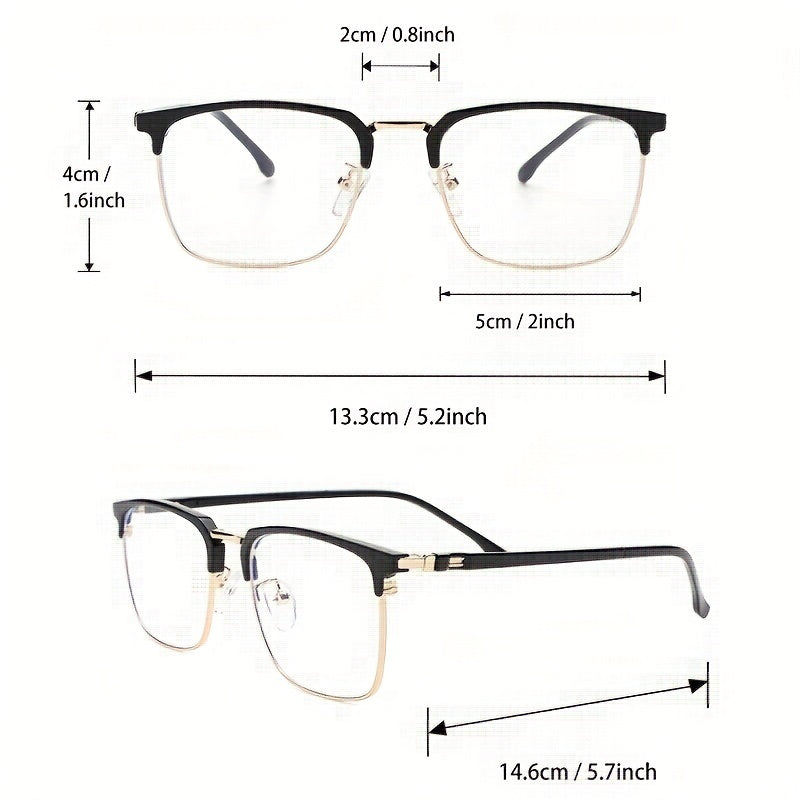 Men's Oval Frame Glasses All Match Plastic Eyewear
