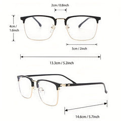 Men's Oval Frame Glasses All Match Plastic Eyewear