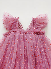 Toddler Girls Polka Dot Butterfly Princess Tutu Dress