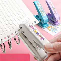 Mini Round Hole Punch Small Manual Punch 20 Sheets - 4 Colors
