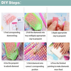 Diamond Painting Kits for Adults Full Round Gems Diamond Art Cross Stitch
