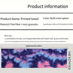 Tie Dye Printed Yoga Mat Towel Non-Slip Absorbent Soft