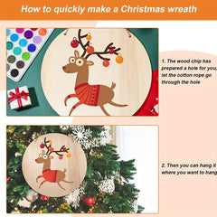 DIY Wooden Circle Sign Unfinished Blank Wood Slices Round Wood Hanging Sign