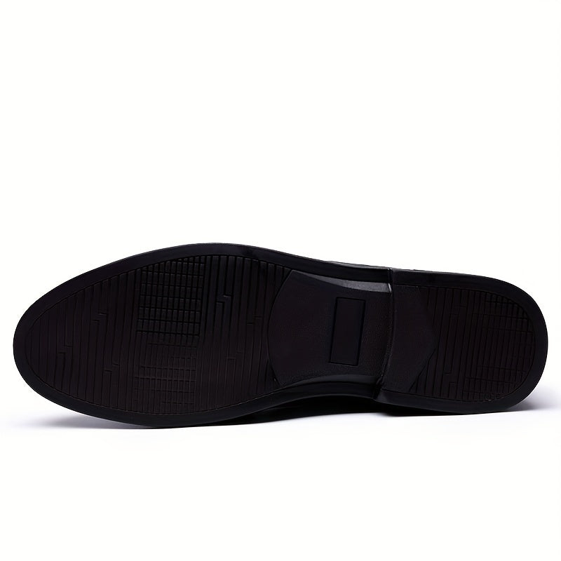 Men's Leather Slip-On Dress Shoes for Wedding Business