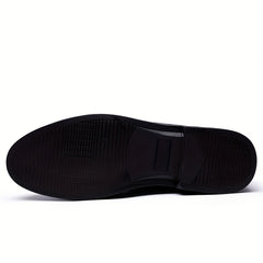 Men's Leather Slip-On Dress Shoes for Wedding Business