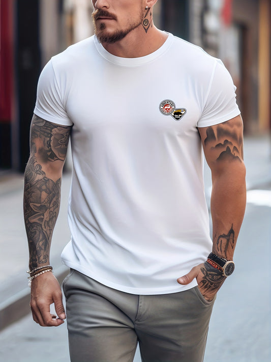 Men's Printed Stretch Tee Shirt for Summer