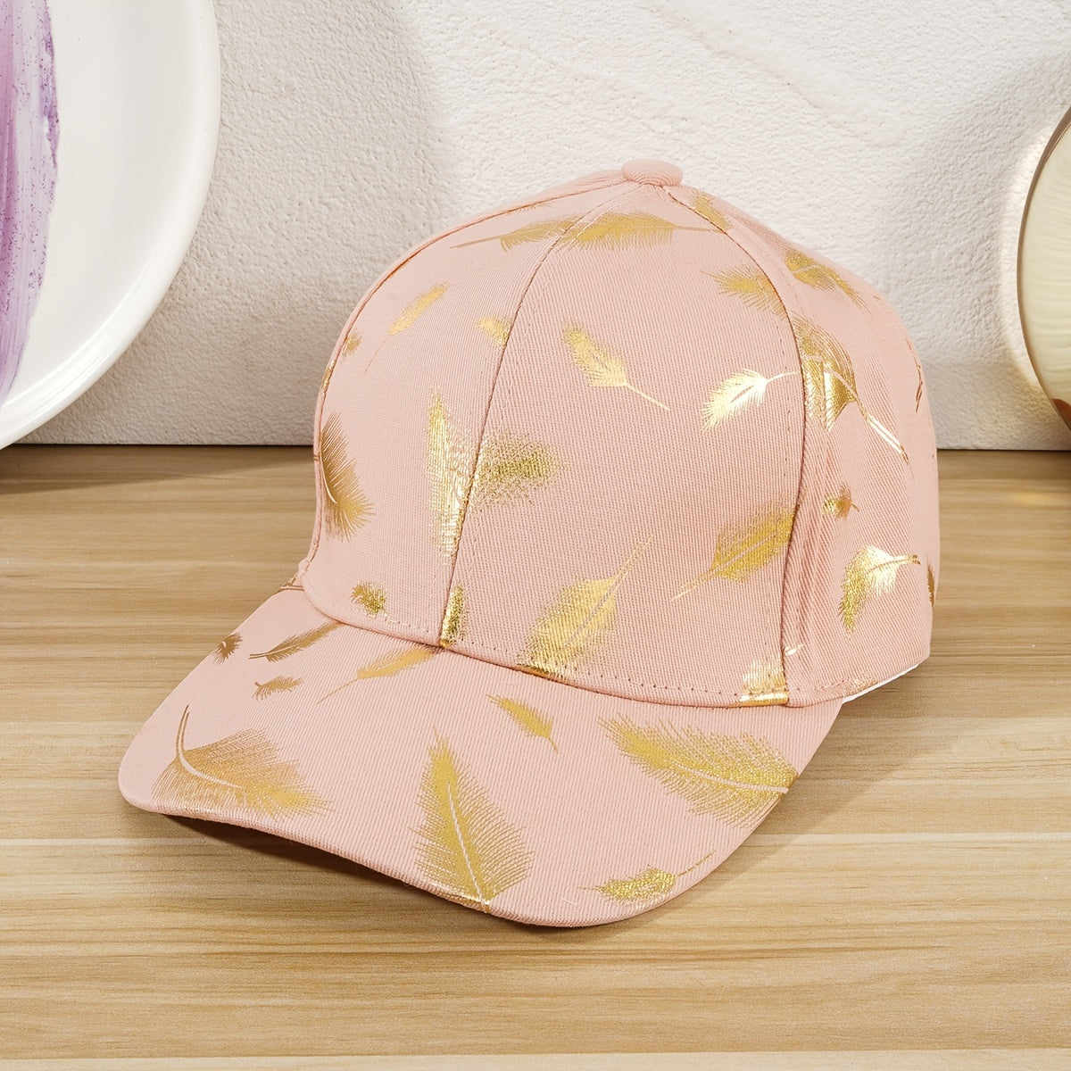 Retro Bronzing Feather Baseball Cap