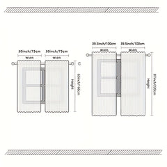 2pcs Bohemian Multifunctional Curtains Eyelet Rod for Home Decor and Privacy