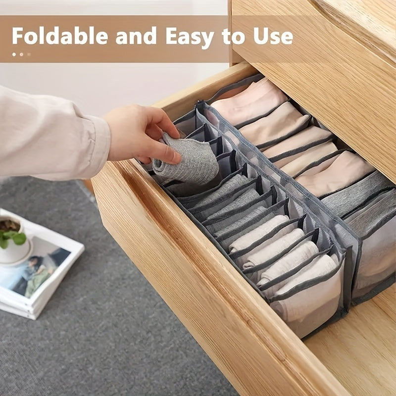 Grid Storage Box for Underwear, Socks, and Bras - Home and Bedroom Organizer