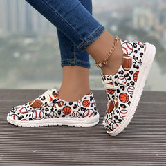 Women's Sports Pattern Lace-up Skate Shoes
