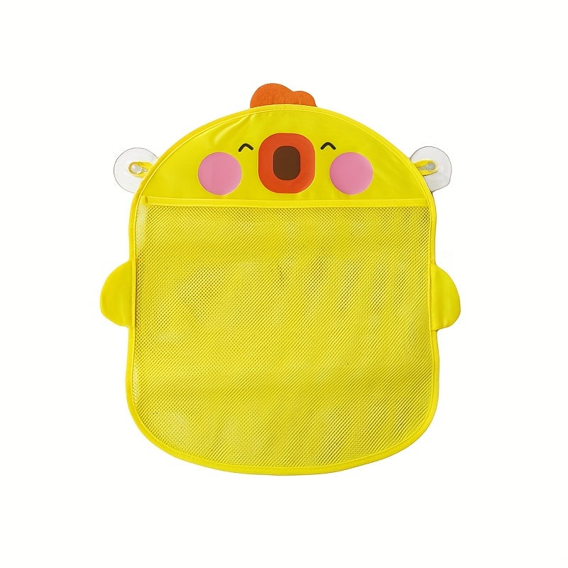 Waterproof Cartoon Baby Bath Storage Net Bag with Suction Cup