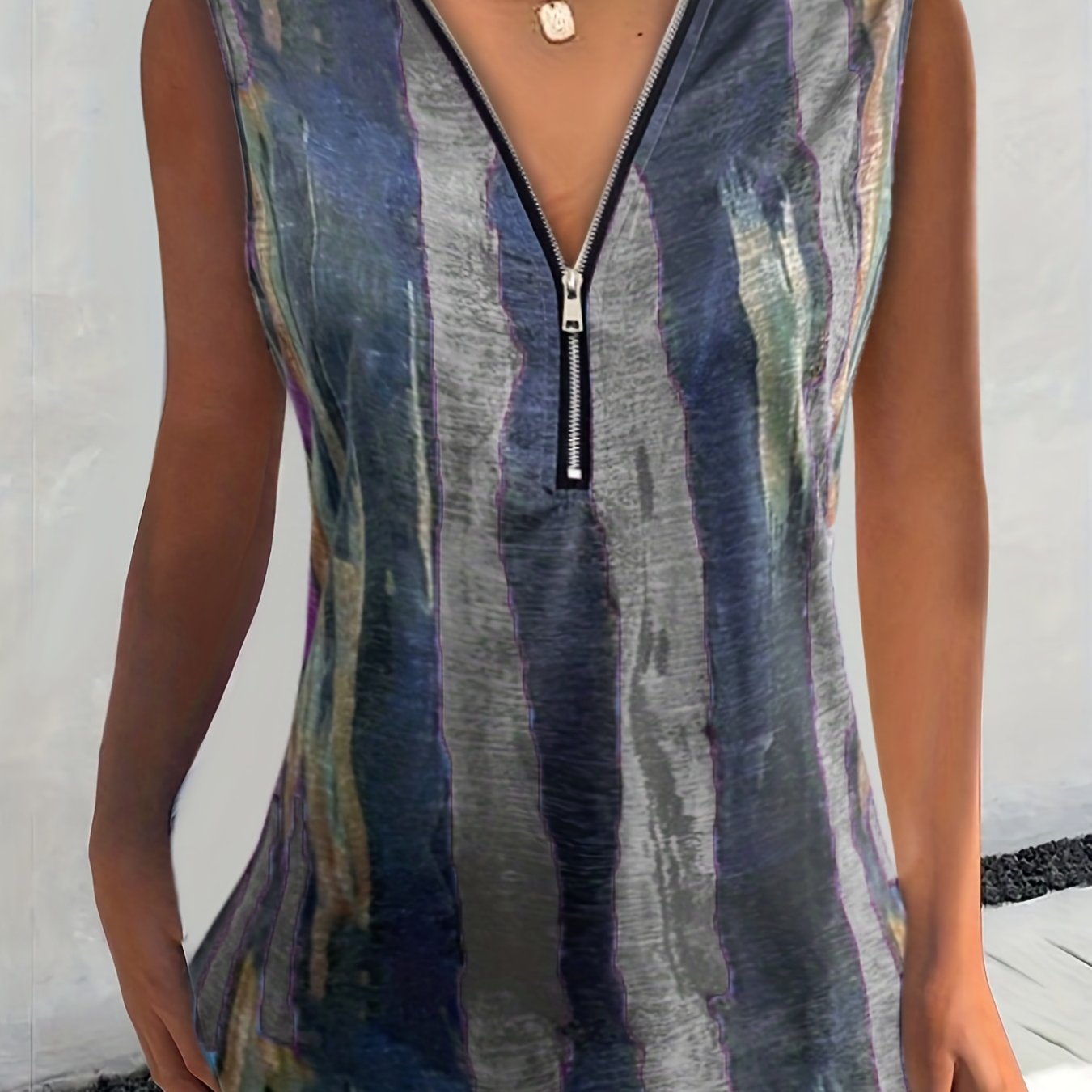 Striped Tank Top Casual Sleeveless Summer Top Women's Clothing
