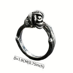 Men's Vintage Flower Snake Hug Ring Punk Metal Boho Party Jewelry
