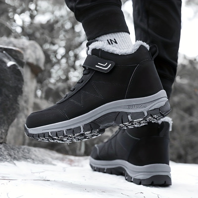 Fur Fleece Lined Snow Boots Waterproof Non Slip High Top Snow Shoes