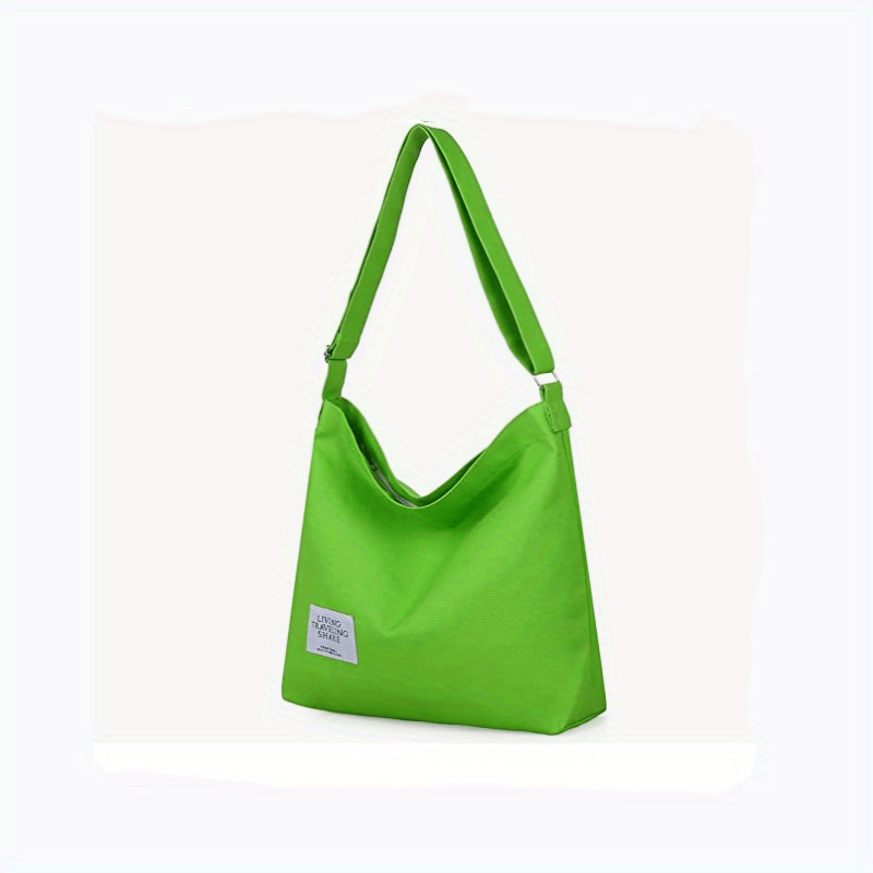 Durable Canvas Shoulder Bag Large Capacity Crossbody Hobo Bag