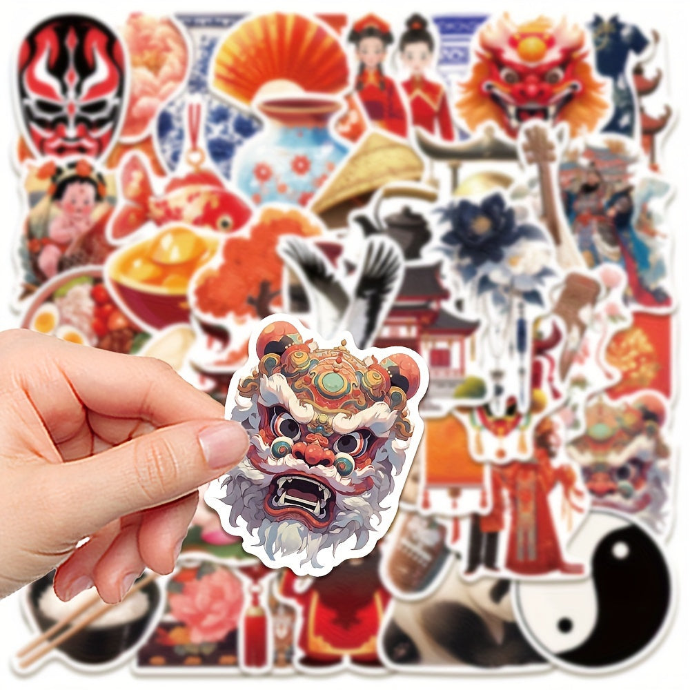 50pcs Chinese Element Graffiti Stickers DIY Sticker Pack