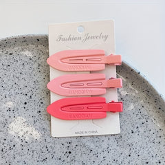 3pcs Solid Duck Billed Hair Clip Hair Accessories