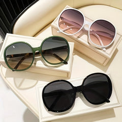 Round Square Sunglasses Ombre Lens Oversized Wrap Around Glasses UV Blocking