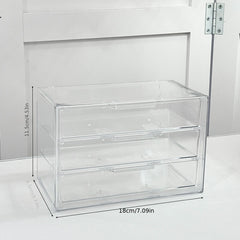 Transparent Grid Storage Box Drawer Organizer Jewelry Storage