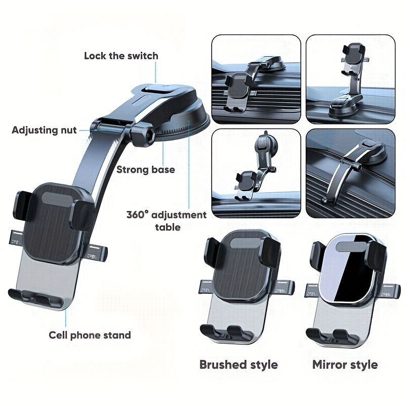 Car Phone Holder 360&deg; Rotation Suction Cup Navigation Bracket