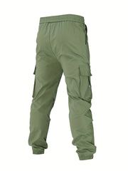 Men's Cargo Pants Flap Pocket Trousers Loose Casual Outdoor Work Streetwear