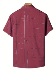 Men's Short Sleeve Formal Party Shirt