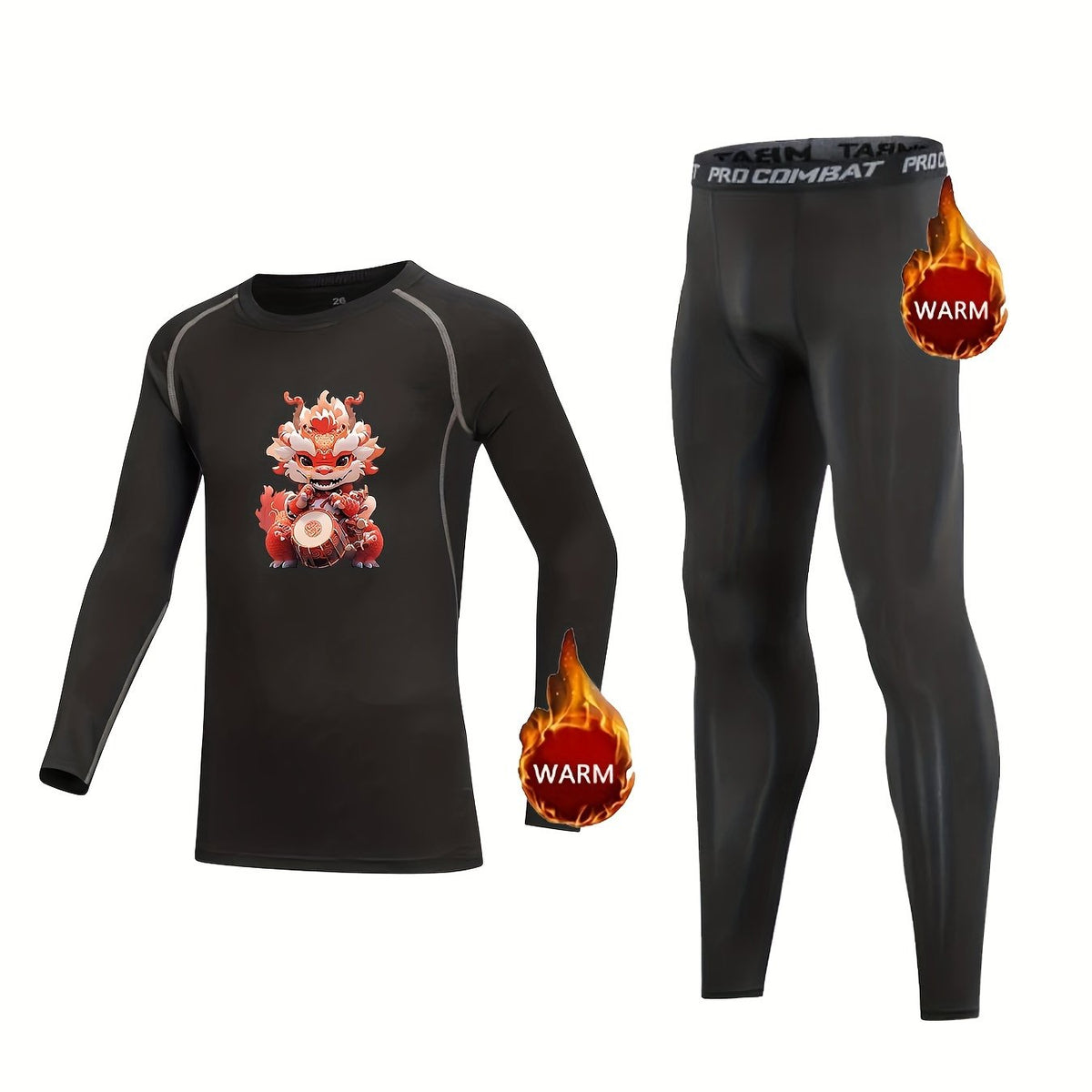 Kids Compression Fleece Set Crew Neck & Pants