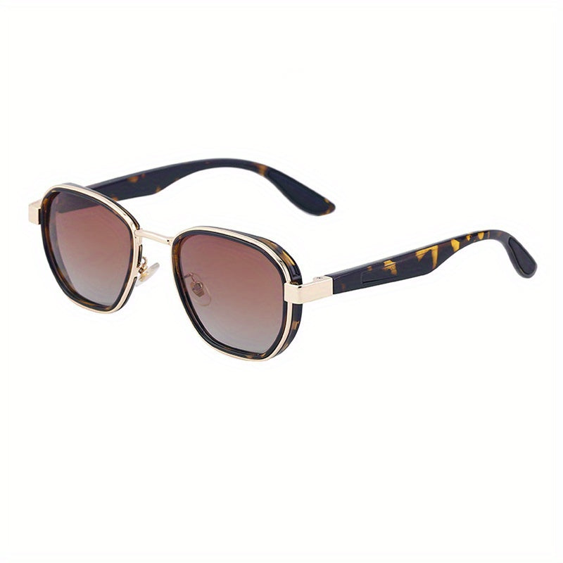 Men's Retro Polarized Sunglasses Oval Frame UV Resistant HD Colorful