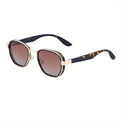 Men's Retro Polarized Sunglasses Oval Frame UV Resistant HD Colorful