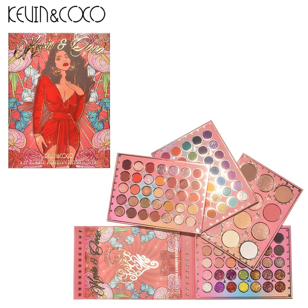 117 Eyeshadow Palette Pearly & Matte Bright Earth Rotating Four-layer