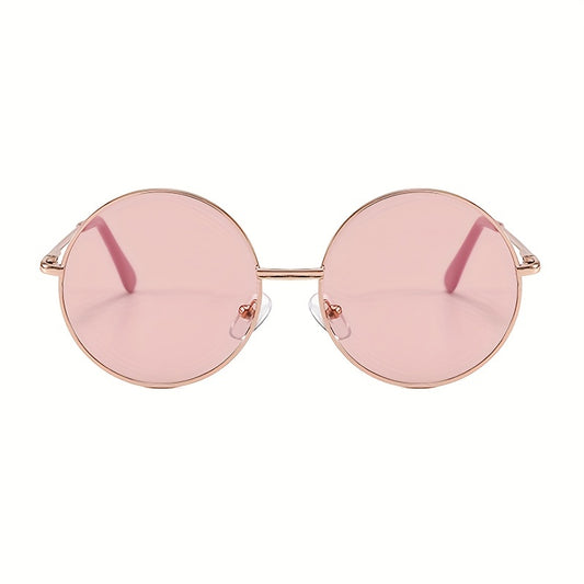 Round Metal Frame Sunglasses Vintage Tinted Lens Glasses UV400