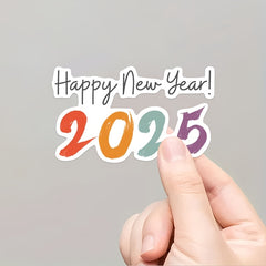 Festive Year Colorful Stickers for Holiday Windows & Car Decals