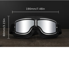 Vintage PU Leather Goggles Windproof Motorcycle Goggles