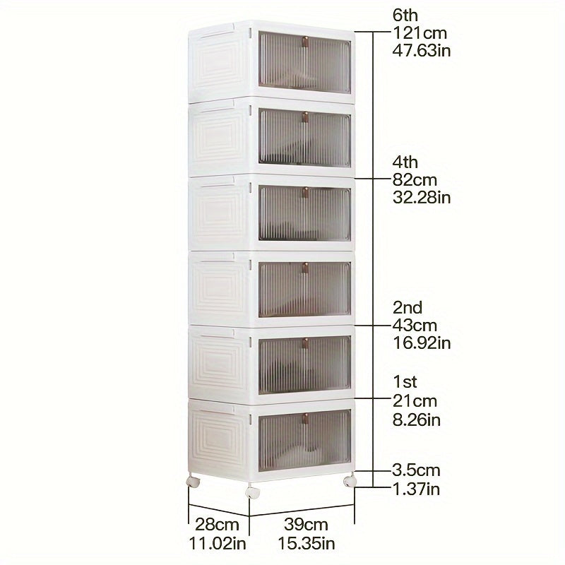 Foldable Storage Box With Lid & Wheels - Home Organizing & Storage