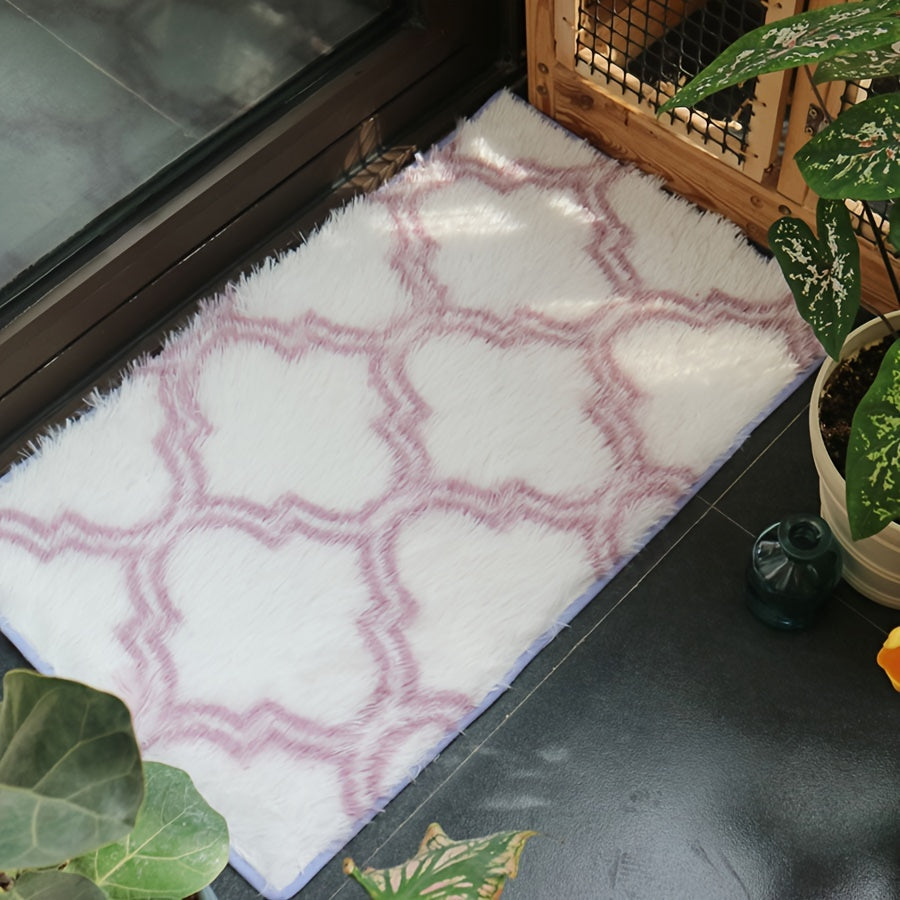 Tie Dye Solid Rug Machine Washable Floor Mat Fluffy Indoor Decorative Carpet