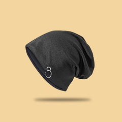 Iron Ring Stretch Beanie Elastic Soft Knit Hat Casual Warm Unisex