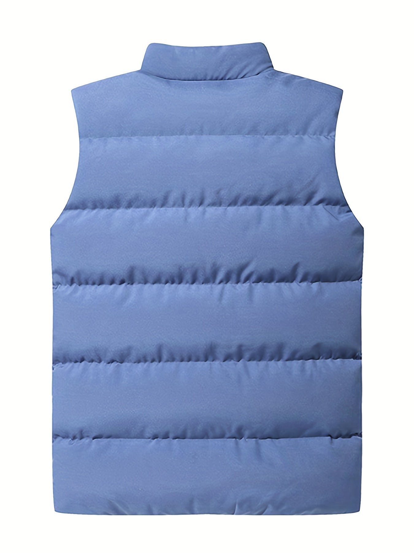 Men's Down Vest Puffer Jacket Zip Pockets Winter Sports