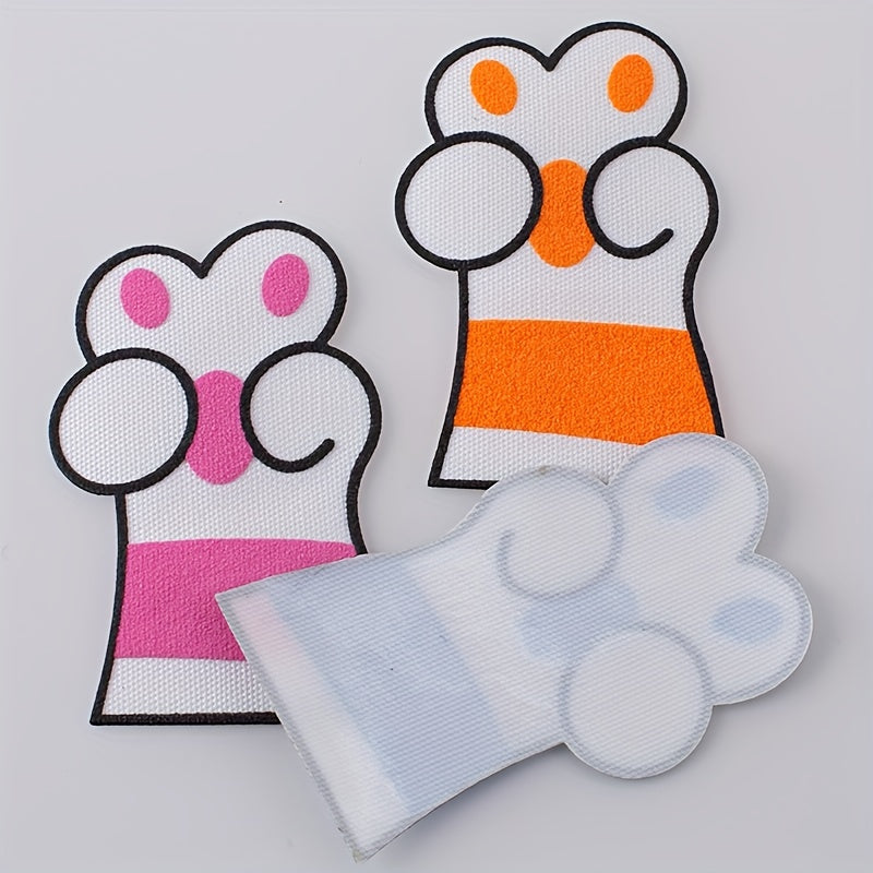 3pcs Dog Paw Patch Children's Clothing Iron On Embroidered Applique