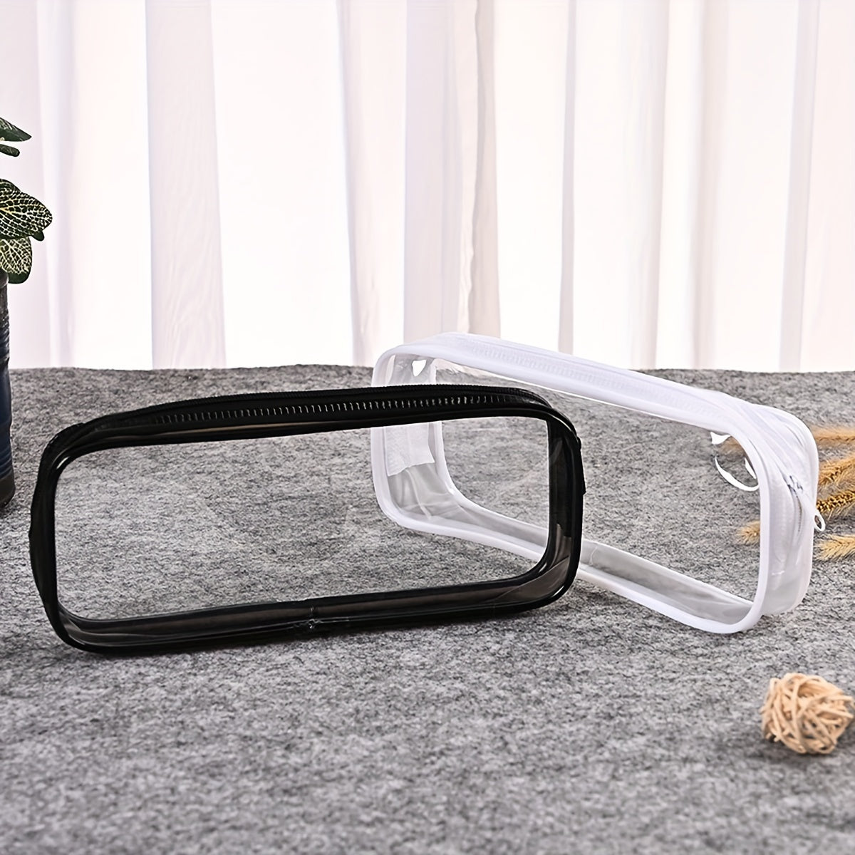 Transparent Pencil Case Stationery Bag Storage Zipper Bag