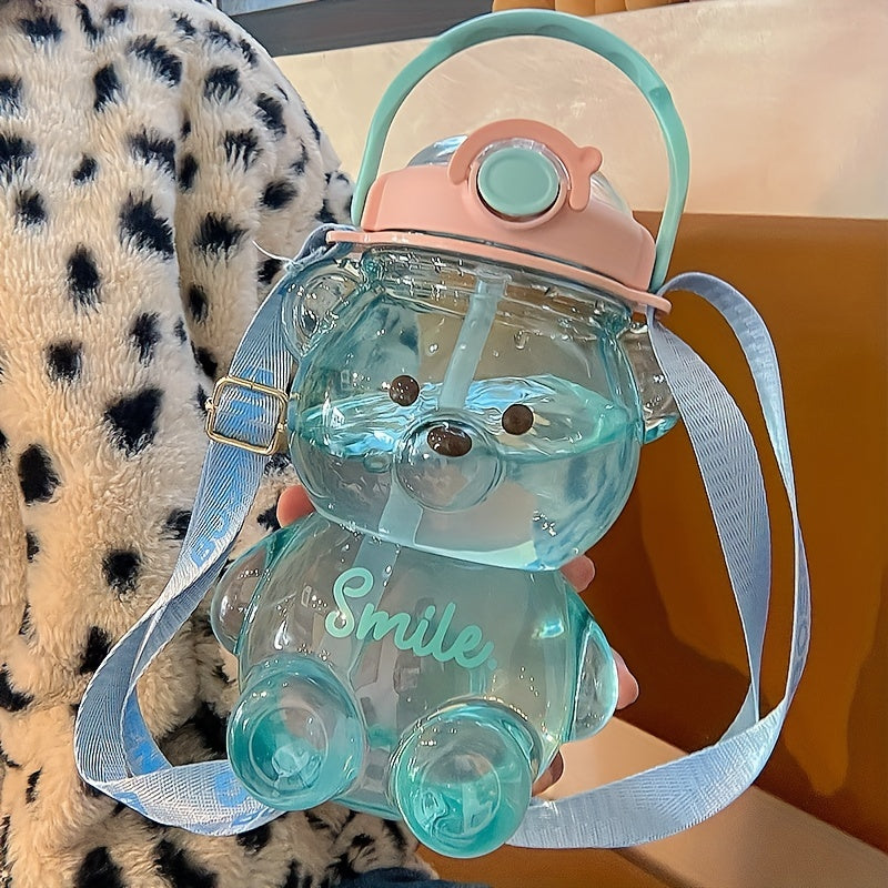 Bear Water Cup Cartoon Drinking Straw Cup