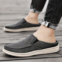 Men's Canvas Mule Shoes Lightweight Slip On Anti-Skid Sneakers