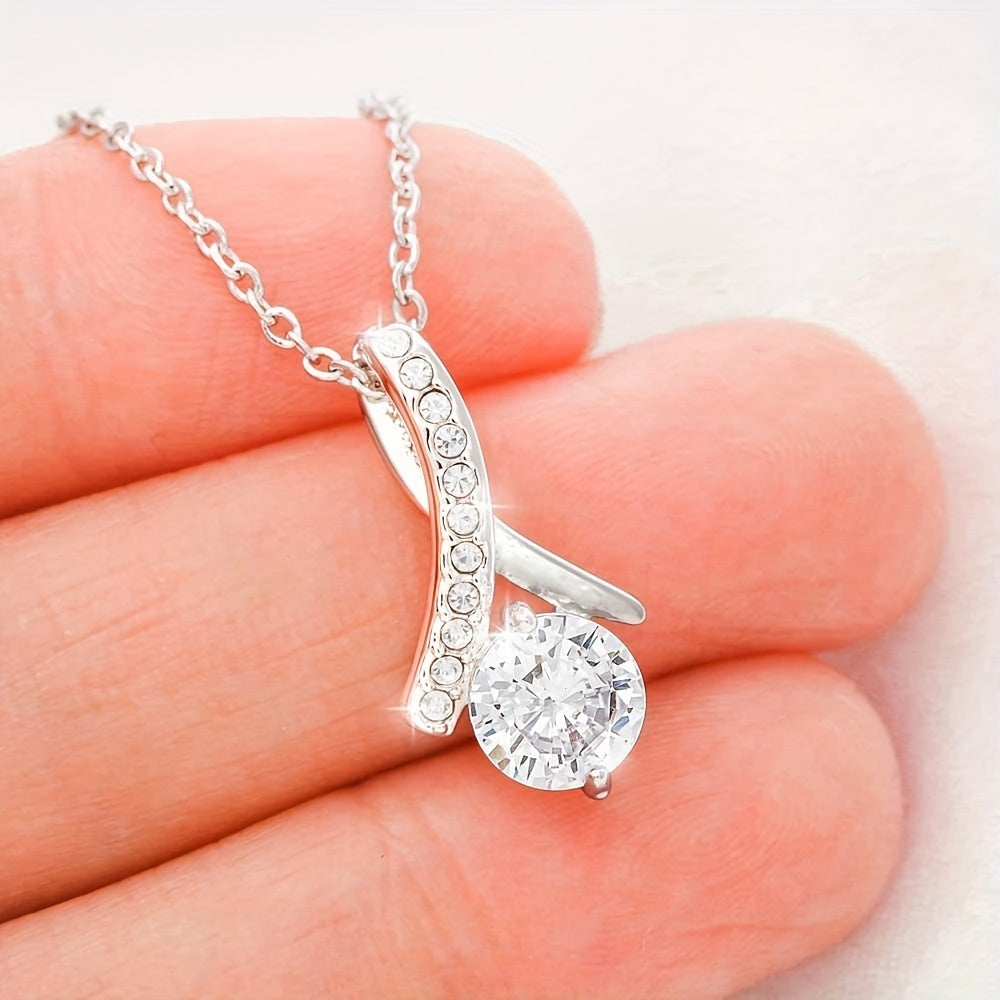 Sister Christmas Gift Necklace with Message Card