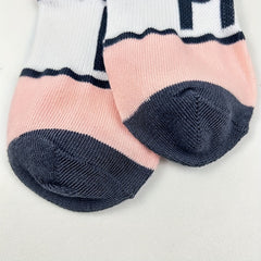 5 Pairs Letter Print Short Socks Casual & Comfy Colorblock Ankle Socks