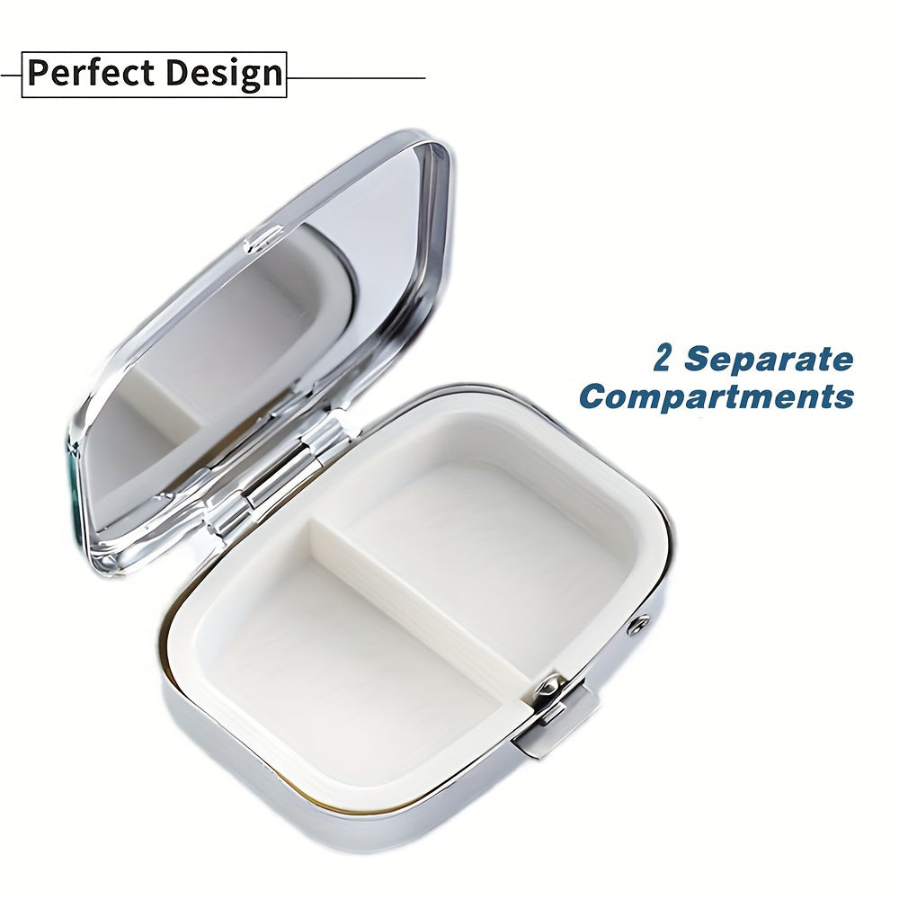 Horses in Water Pill Box Compact Organizer