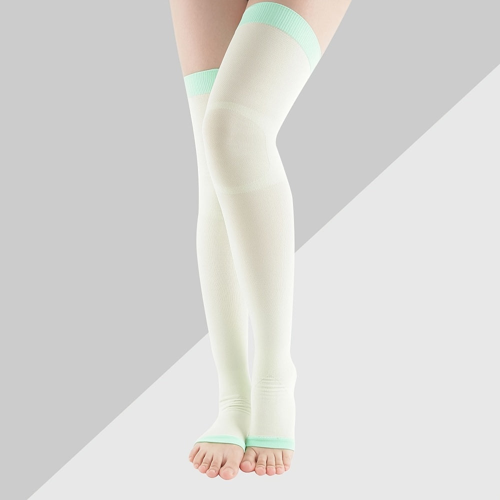 Open Toe Compression Socks Thigh High Toeless Sleep Compression Stockings